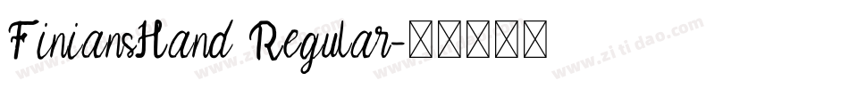 FiniansHand Regular字体转换